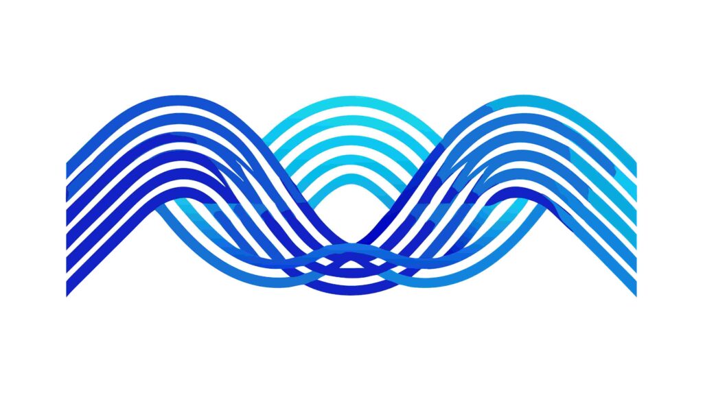 Abstract Blue Wavy Lines, Seamless Water Pattern, vector design Generative AI