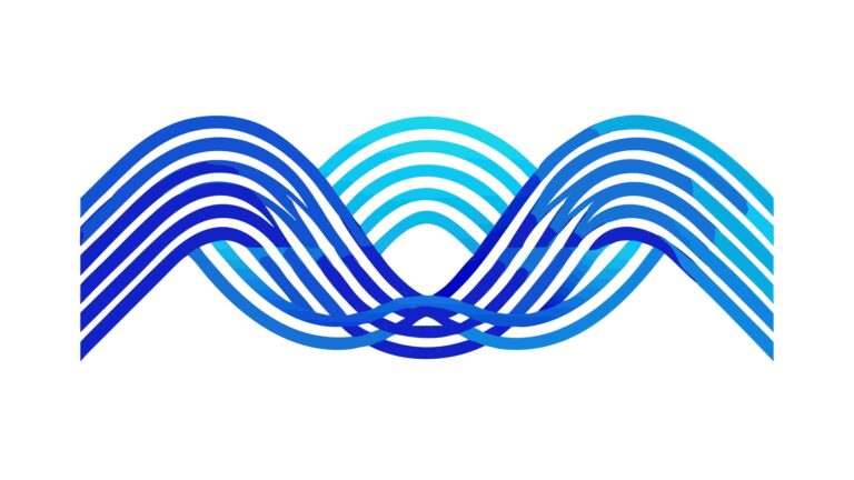 Abstract Blue Wavy Lines, Seamless Water Pattern, vector design Generative AI