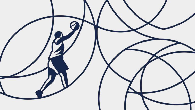 Basketball Player with Abstract Lines, Dynamic Sports Art, vector design Generative AI