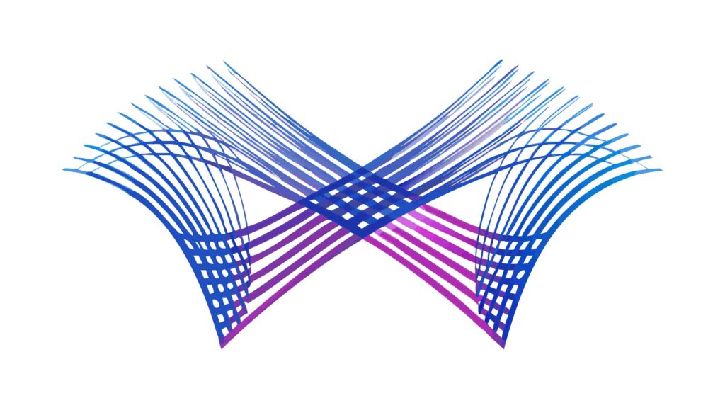 Abstract Intersecting Wavy Lines, Dynamic Graphic Element, vector design Generative AI