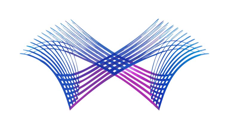 Abstract Intersecting Wavy Lines, Dynamic Graphic Element, vector design Generative AI