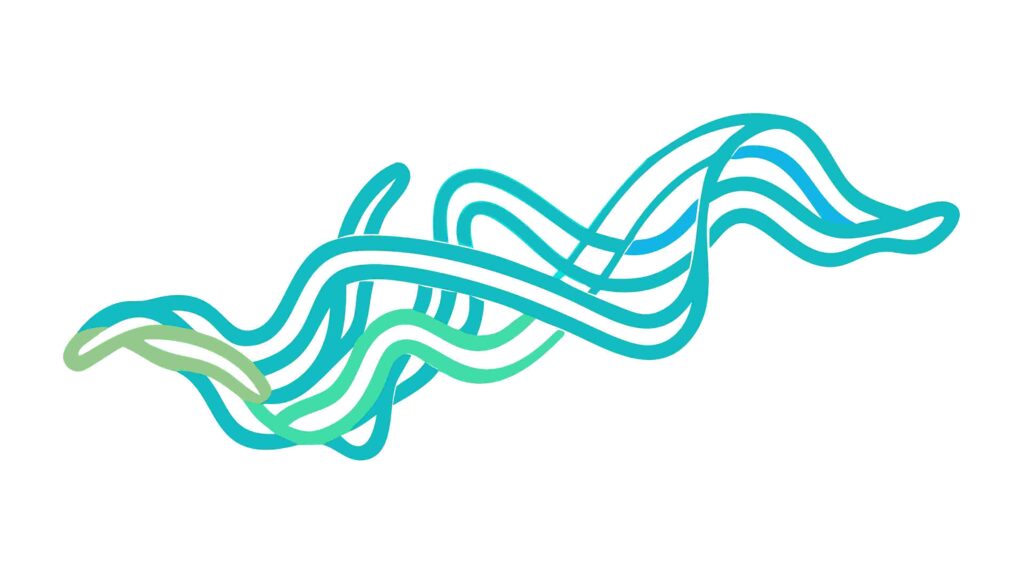 Abstract Wavy Ribbons, Fluid Design Elements, vector design Generative AI