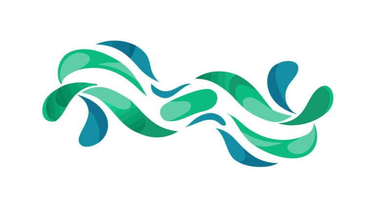 Abstract Wavy Lines, Water Flow Element, vector design Generative AI