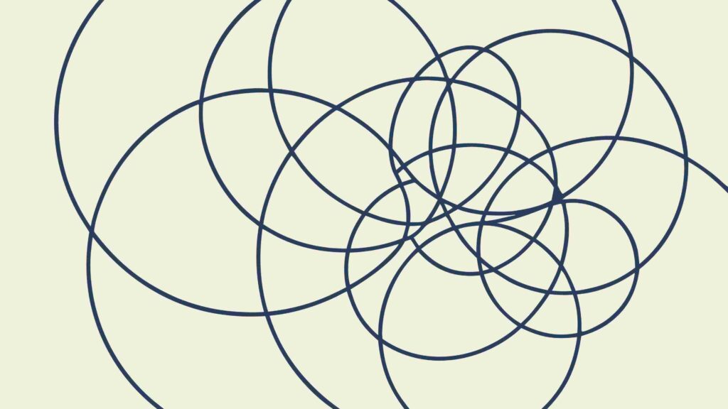 Abstract Intertwined Lines, Random Geometric Pattern, vector design Generative AI