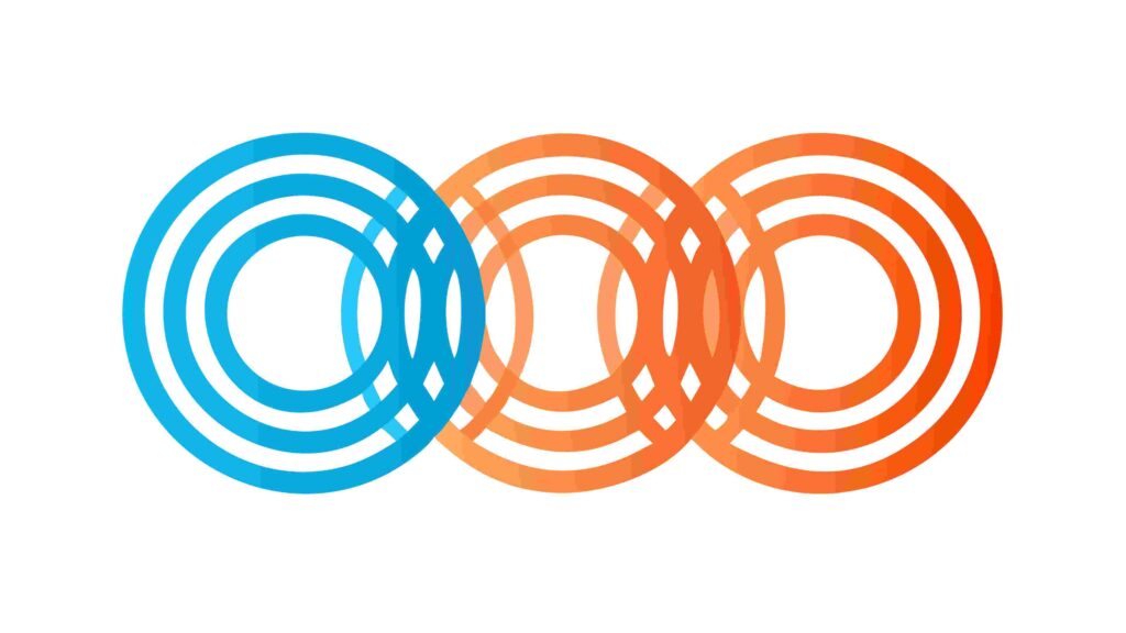 Abstract Concentric Circles, Vibrant Overlapping Design, vector design Generative AI