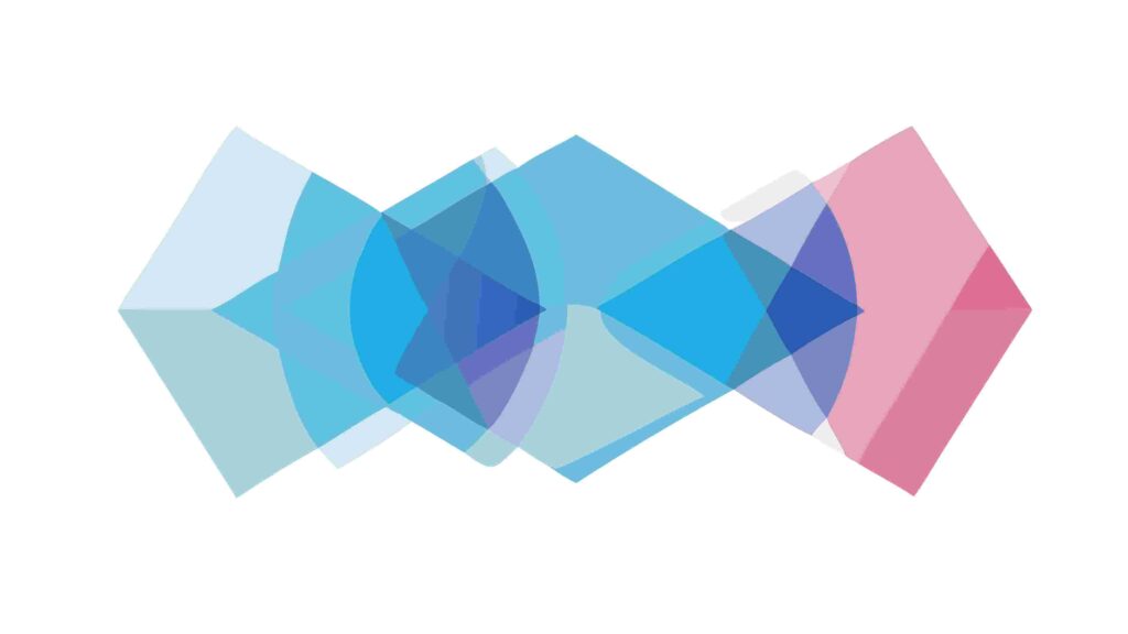 Abstract Geometric Layers, Transparent Intersecting Shapes, vector design Generative AI