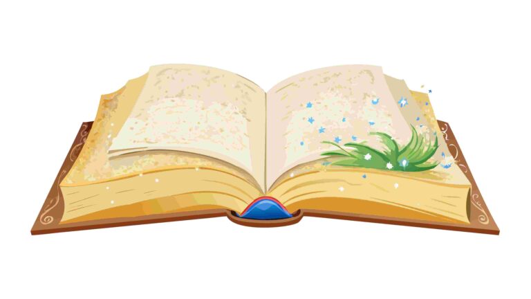 Open Book with Blooming Flowers and Natural Growth, vector design Generative AI