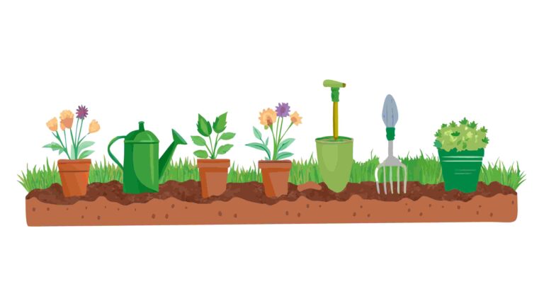 Simple Green Potted Plants Border for Natural Decor, vector design Generative AI