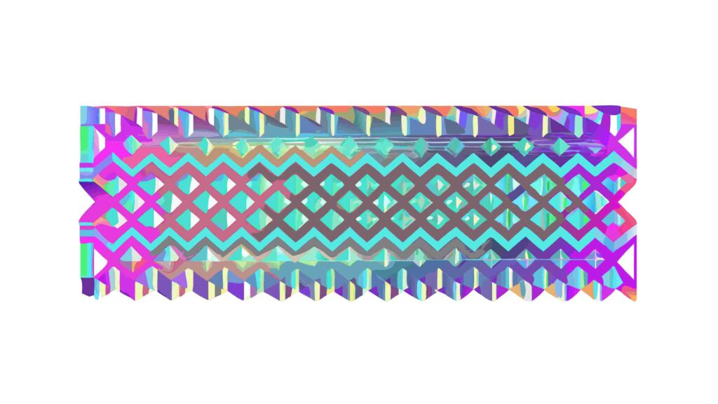 Dynamic Abstract Geometric Pattern in Pink and Blue Tones, vector design Generative AI