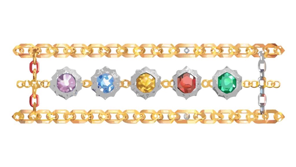 Sparkling Diamond Bracelet with Brilliant Cut Jewels, vector design Generative AI