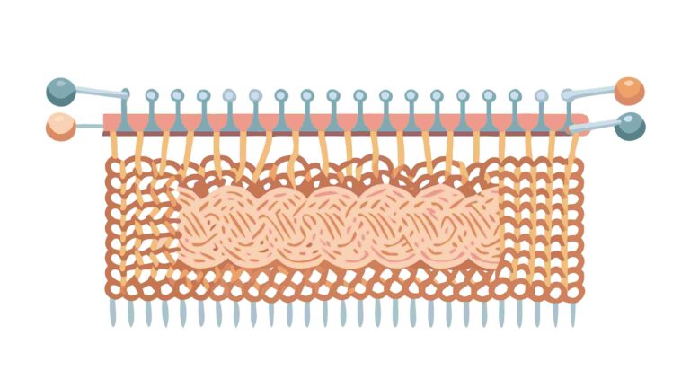 Cozy Knitted Fabric Pattern Border Design, vector design Generative AI
