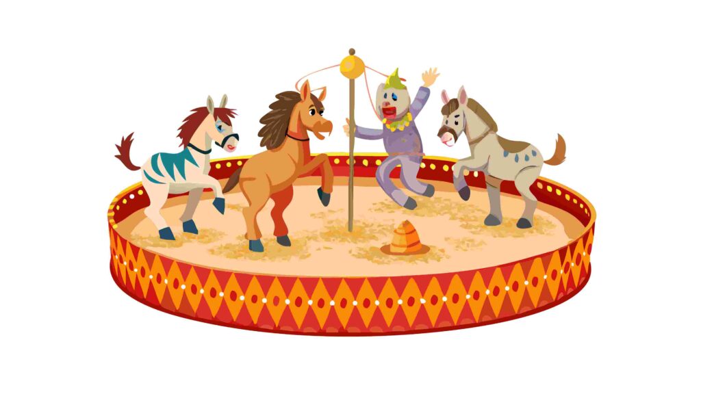 Joyful Carousel with Horse and Star Decorations Vector Art for Festivals, vector design Generative AI