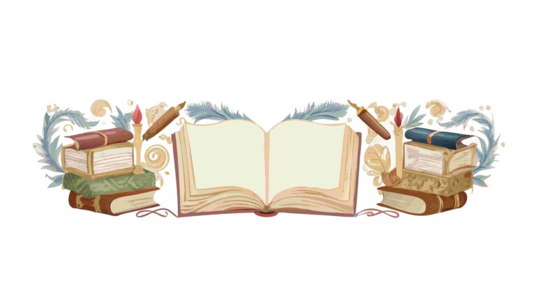 Open Book Surrounded by Greenery and Flowers Vector Art, vector design Generative AI