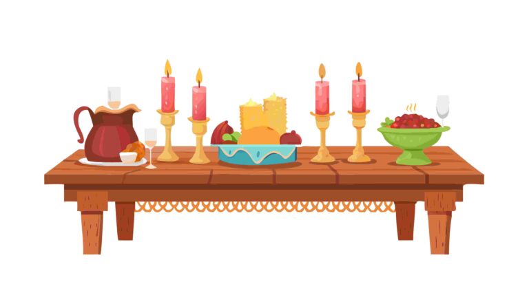 Holiday Dinner Table with Roasted Turkey and Candles Vector, vector design Generative AI