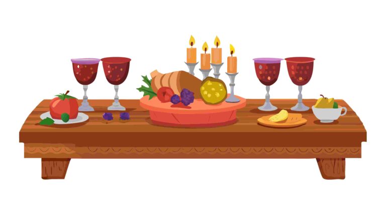 Rustic Dinner Table with Wine and Grapes Vector Graphic, vector design Generative AI