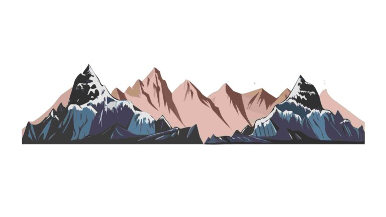 Abstract Mountain Range with Textured Peaks Vector Background, vector design Generative AI