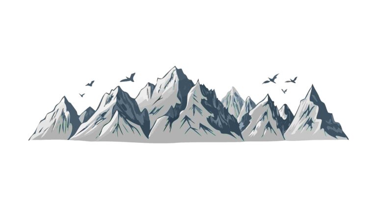 Simple Mountain Range Landscape Vector Graphic for Backgrounds, vector design Generative AI