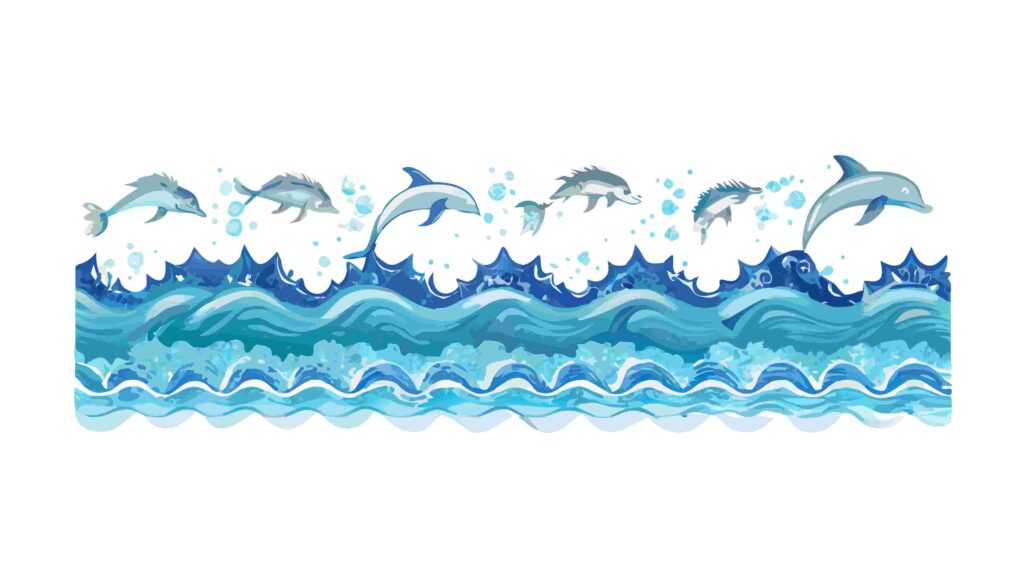 Tranquil Sandy Beach Border with Seashells and Starfish Vector, vector design Generative AI