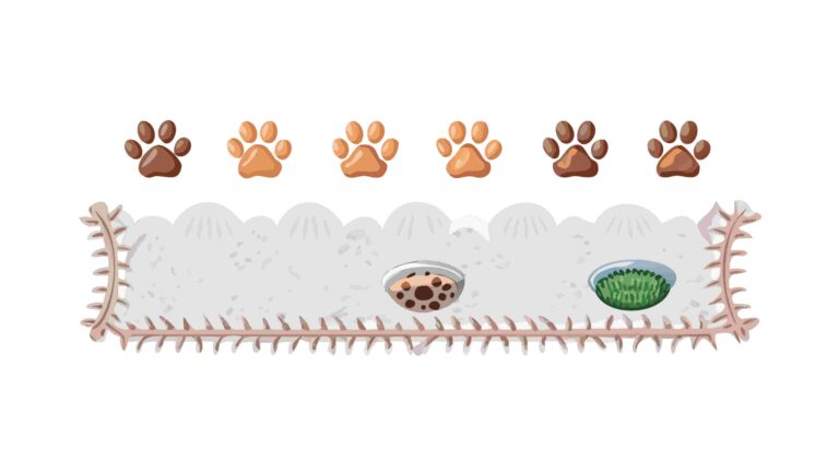 Playful Pet Themed Border with Paw Prints and Treats Vector, vector design Generative AI