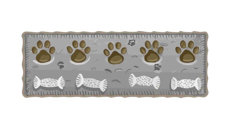 Pet Themed Border with Paw Prints, Bones and Food Bowls Vector, vector design Generative AI