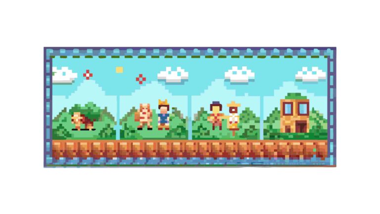 Cheerful Children's Town Landscape Border Vector Illustration, vector design Generative AI