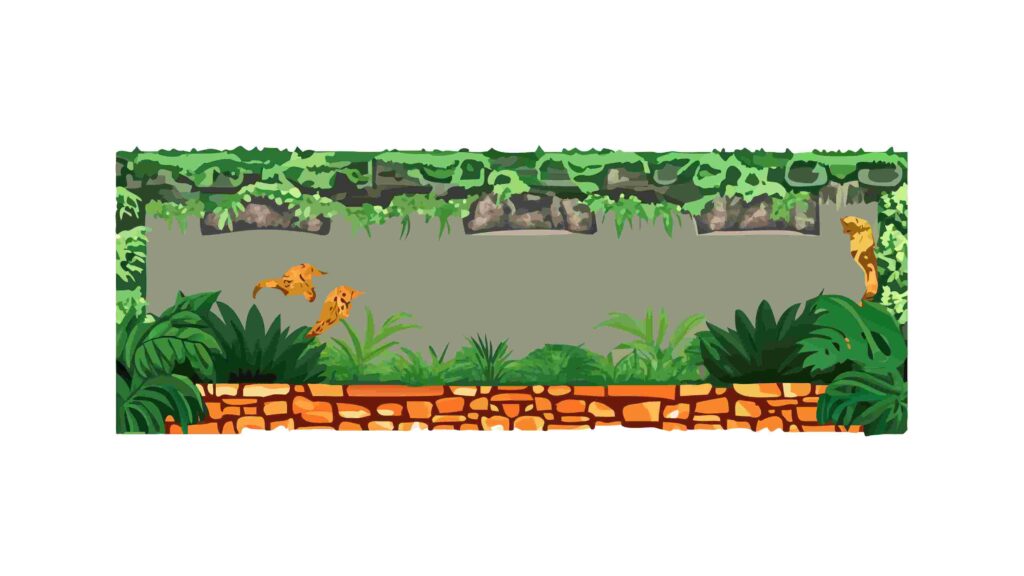 Rustic Stone Wall with Wildflowers & Foliage Border, vector design Generative AI