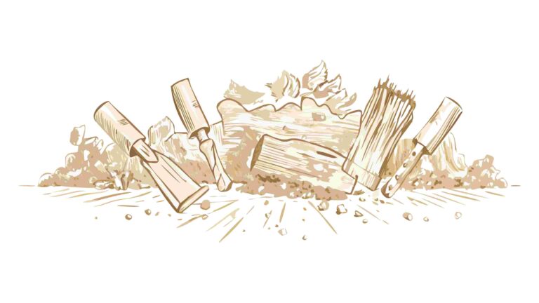 Pile of Wood Shavings and Offcuts Vector Illustration, vector design Generative AI