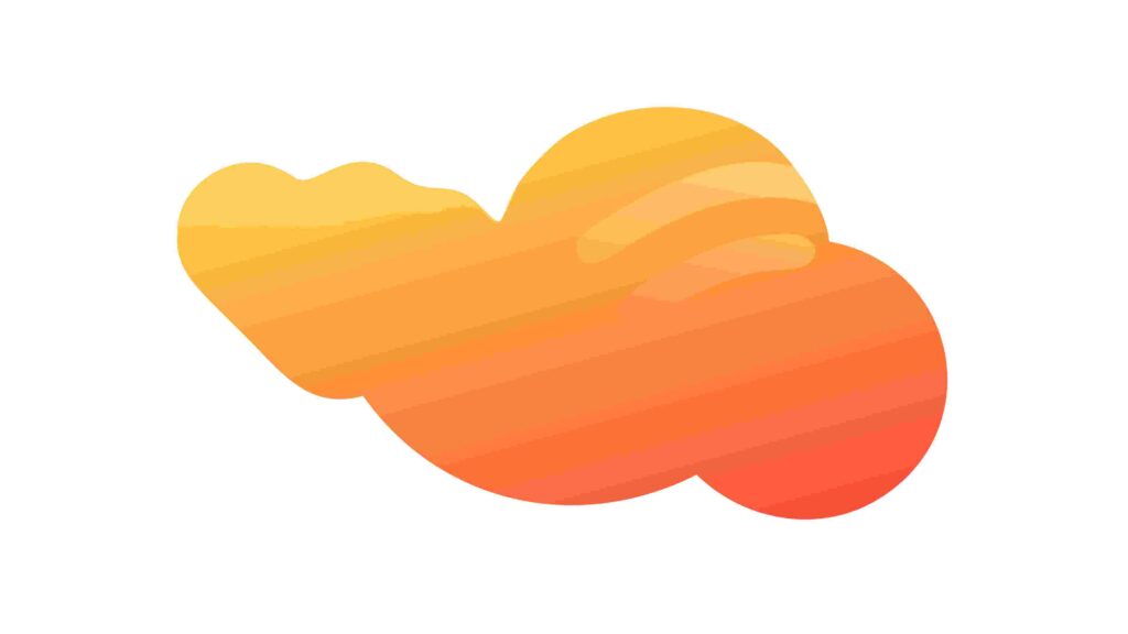 Organic Abstract Soft Lip-Like Gradient Shape Vector, vector design Generative AI