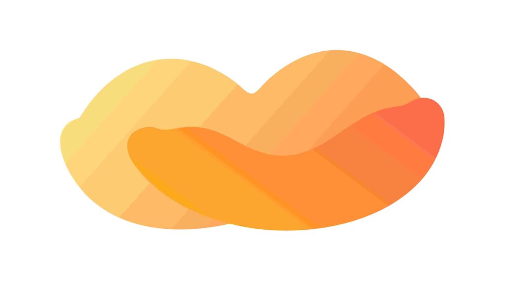 Abstract Smooth Organic Pod Shape Gradient Vector, vector design Generative AI