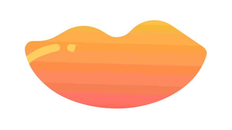 Abstract Soft Pillow-Like Orange Gradient Shape, vector design Generative AI