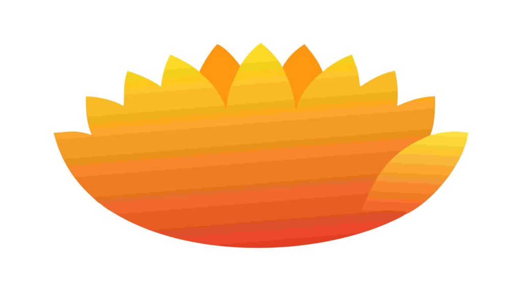 Abstract Lotus Flower Petal Gradient Shape Vector, vector design Generative AI