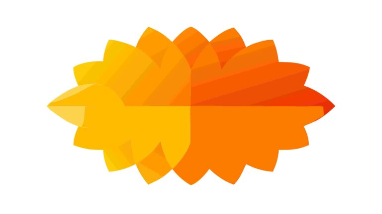 Abstract Layered Floral Element with Gradient, vector design Generative AI