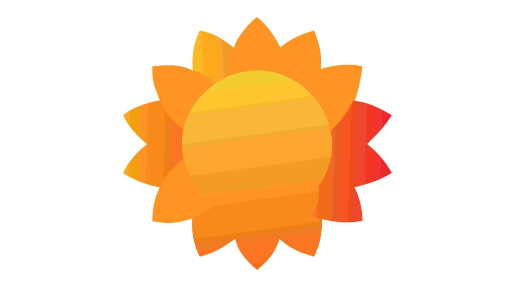 Abstract Vibrant Sun-like Shape with Gradient Glow, vector design Generative AI