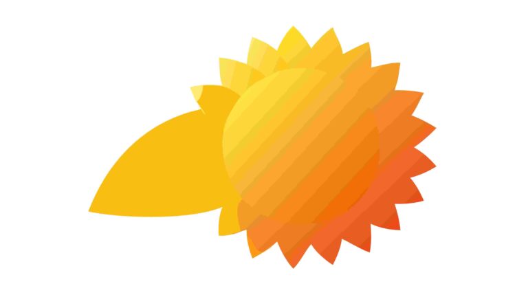 Abstract Stylized Sun with Orange Gradient Rays Vector, vector design Generative AI