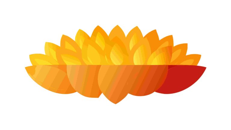 Abstract Blooming Lotus Flower Shape Gradient Design, vector design Generative AI