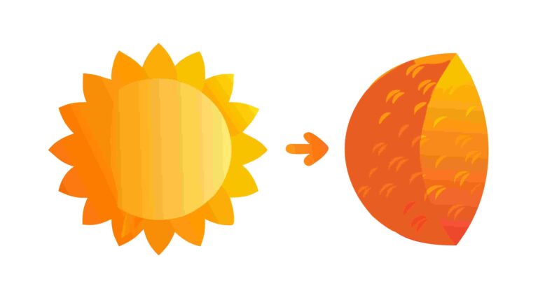 Abstract Sun with Crescent Moon Transition Vector, vector design Generative AI
