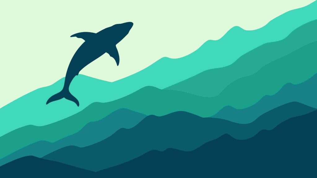 Dynamic Shark Swimming in Blue Ocean Vector Art, vector design Generative AI