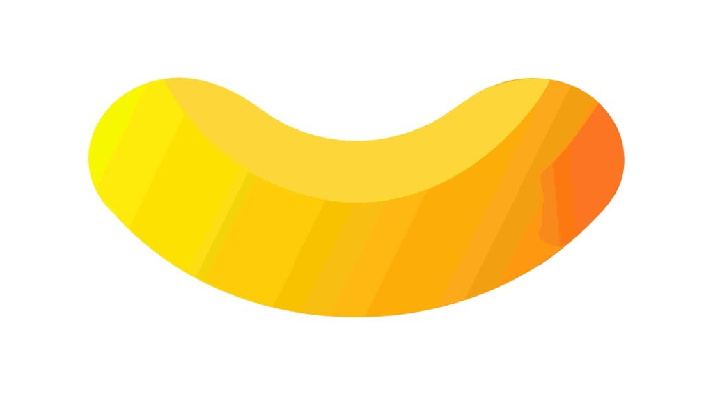 Abstract Organic Banana-Like Shape with Gradient, vector design Generative AI
