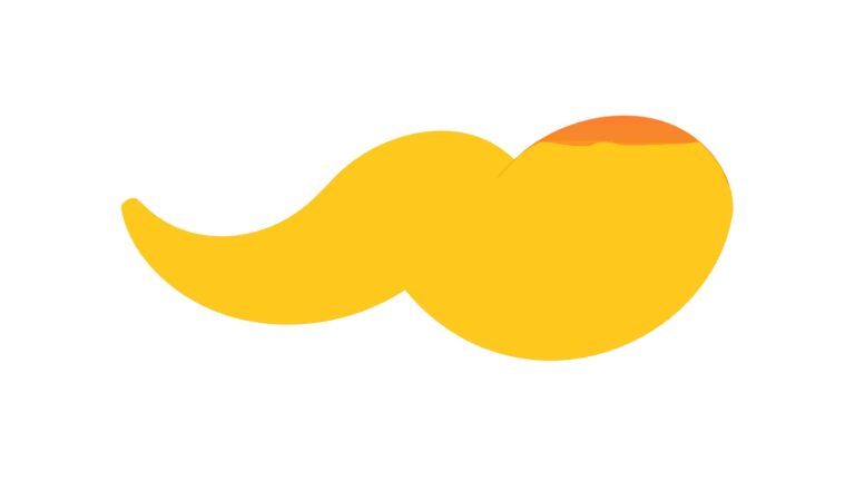 Abstract Organic Moustache-Like Shape Gradient Vector, vector design Generative AI