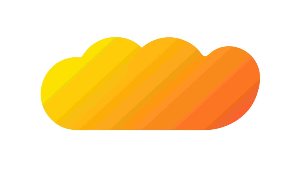 Abstract Soft Cloud Shape with Smooth Gradient, vector design Generative AI
