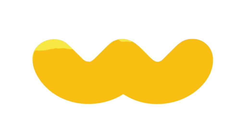 Smooth Orange Gradient Blob Shape Vector Graphic, vector design Generative AI