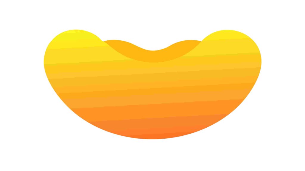 Smooth Orange Gradient Oval Abstract Shape Vector, vector design Generative AI