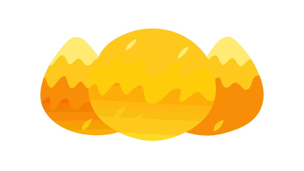 Abstract Orange Hilly Forms Design Element Vector, vector design Generative AI