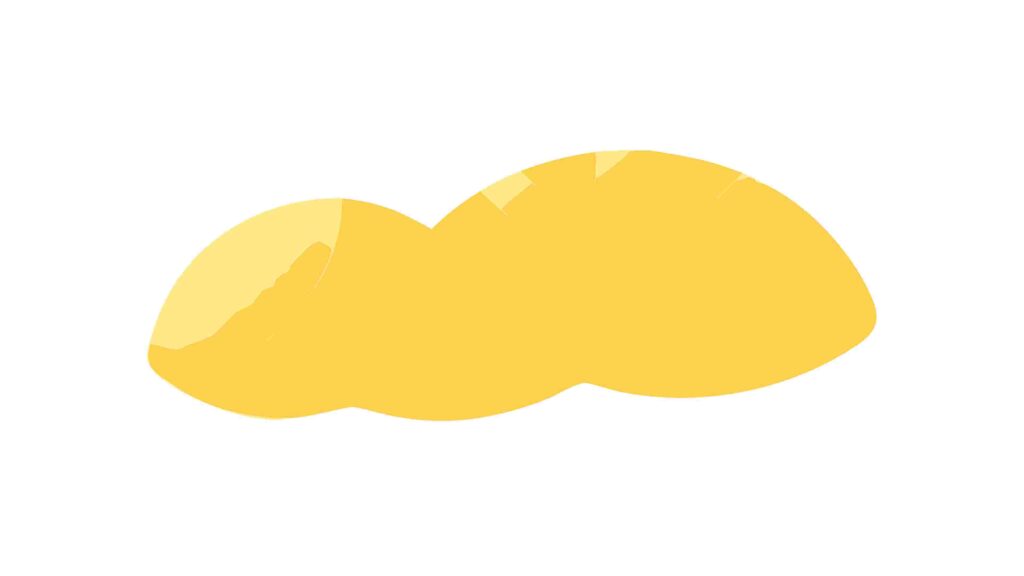 Smooth Orange Abstract Bean Shape Design Element, vector design Generative AI