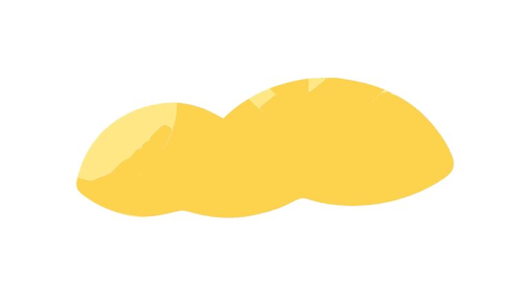 Smooth Orange Abstract Bean Shape Design Element, vector design Generative AI