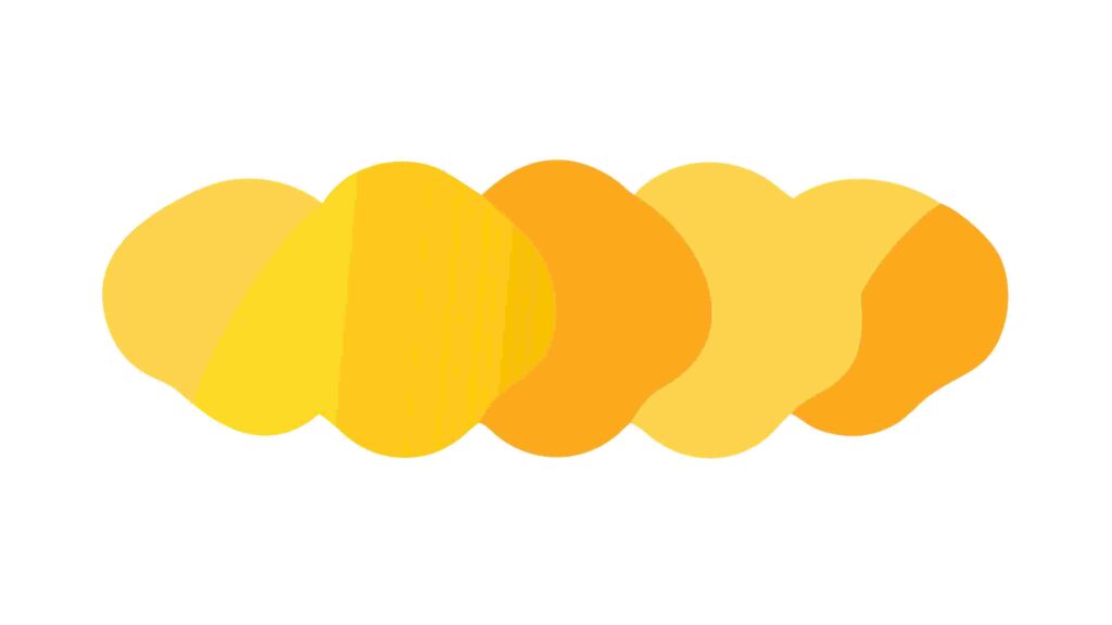 Overlapping Orange Abstract Cloud-like Shapes Vector, vector design Generative AI