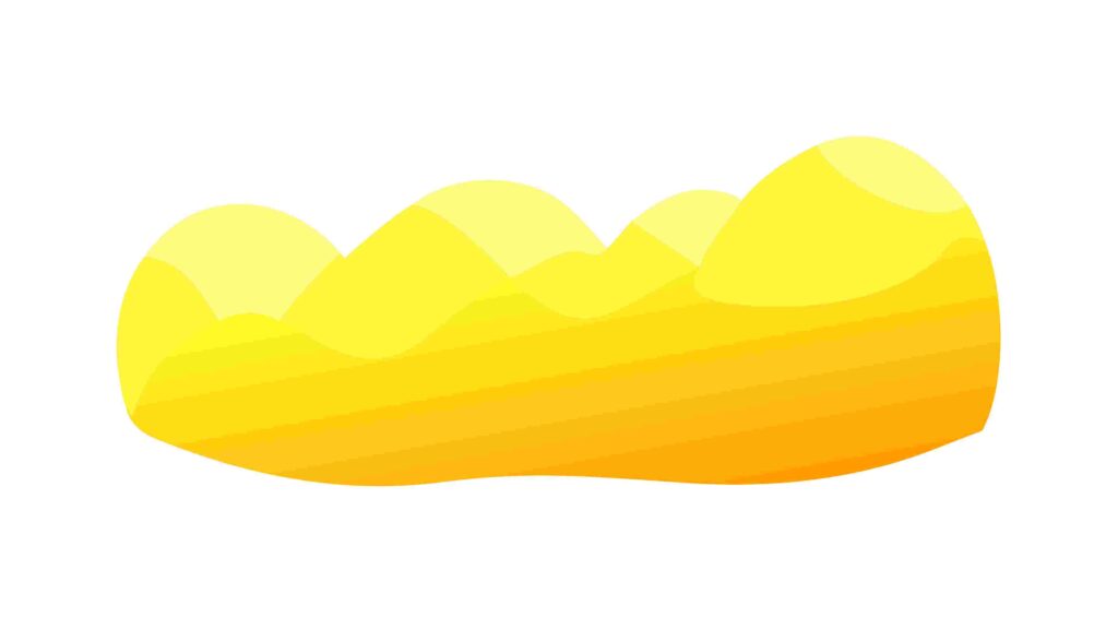 Stylized Orange Wavy Blob Shape Vector Graphic, vector design Generative AI