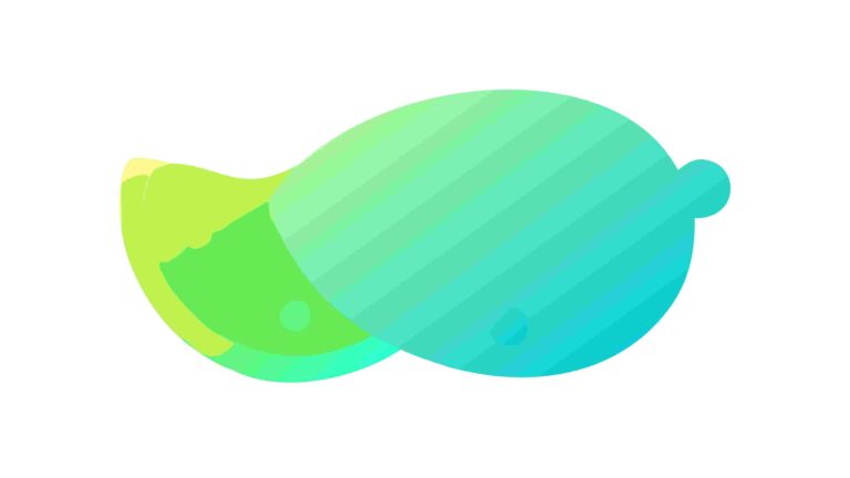 Abstract Green Lemon Slice Shape Element Vector, vector design Generative AI