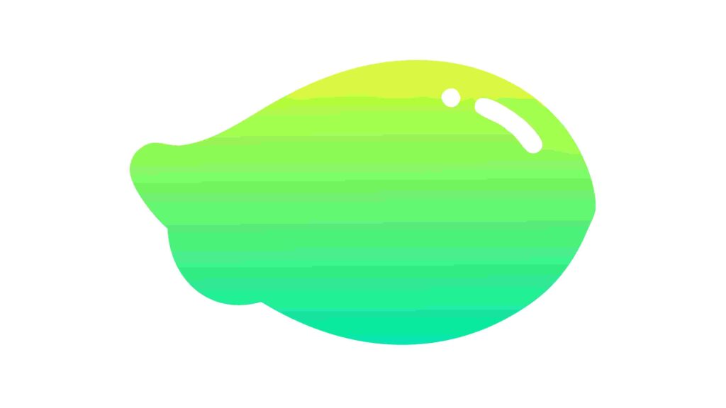 Simple Green Abstract Lemon-like Shape Vector, vector design Generative AI