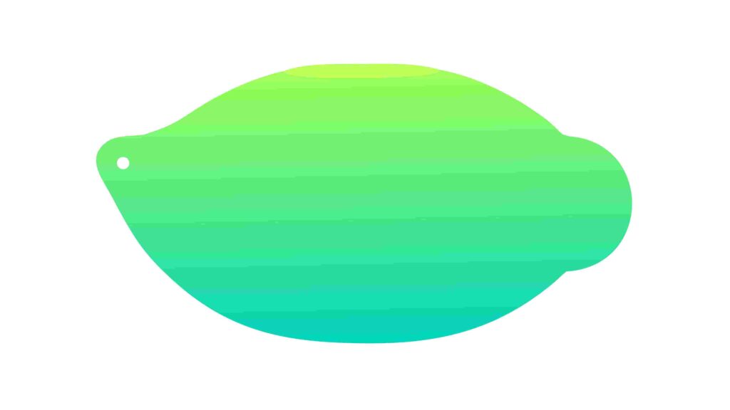 Smooth Green Abstract Melon Shape Icon Vector, vector design Generative AI